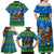 Personalised Scotland Christmas Family Matching Off Shoulder Maxi Dress and Hawaiian Shirt Scottish Santa With Reindeer Nollaig Chridheil - Wonder Print Shop