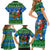 Personalised Scotland Christmas Family Matching Short Sleeve Bodycon Dress and Hawaiian Shirt Scottish Santa With Reindeer Nollaig Chridheil - Wonder Print Shop