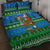 Personalised Scotland Christmas Quilt Bed Set Scottish Santa With Reindeer Nollaig Chridheil - Wonder Print Shop