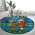 personalised-scotland-christmas-round-carpet-scottish-santa-with-reindeer-nollaig-chridheil