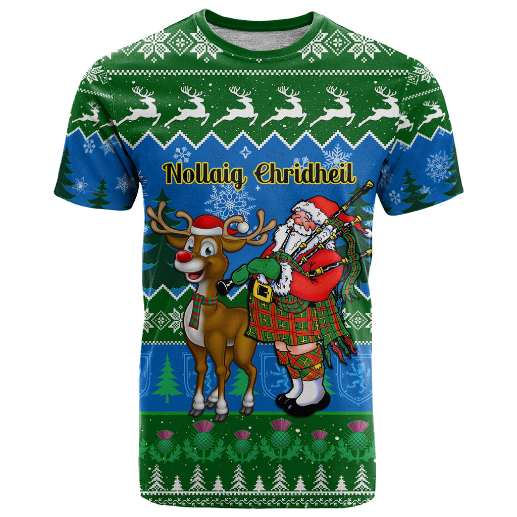 personalised-scotland-christmas-t-shirt-scottish-santa-with-reindeer-nollaig-chridheil