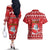 Personalised Lithuania Christmas Couples Matching Off The Shoulder Long Sleeve Dress and Hawaiian Shirt Linksmu Kaledu - Wonder Print Shop