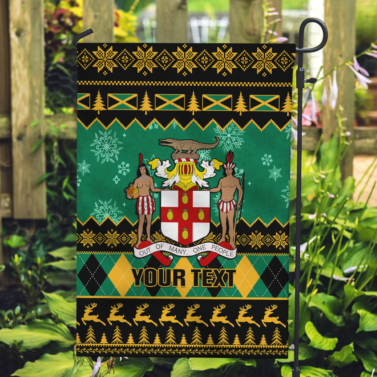 personalised-jamaica-christmas-garden-flag-jamaican-coat-of-arms-xmas-vibes