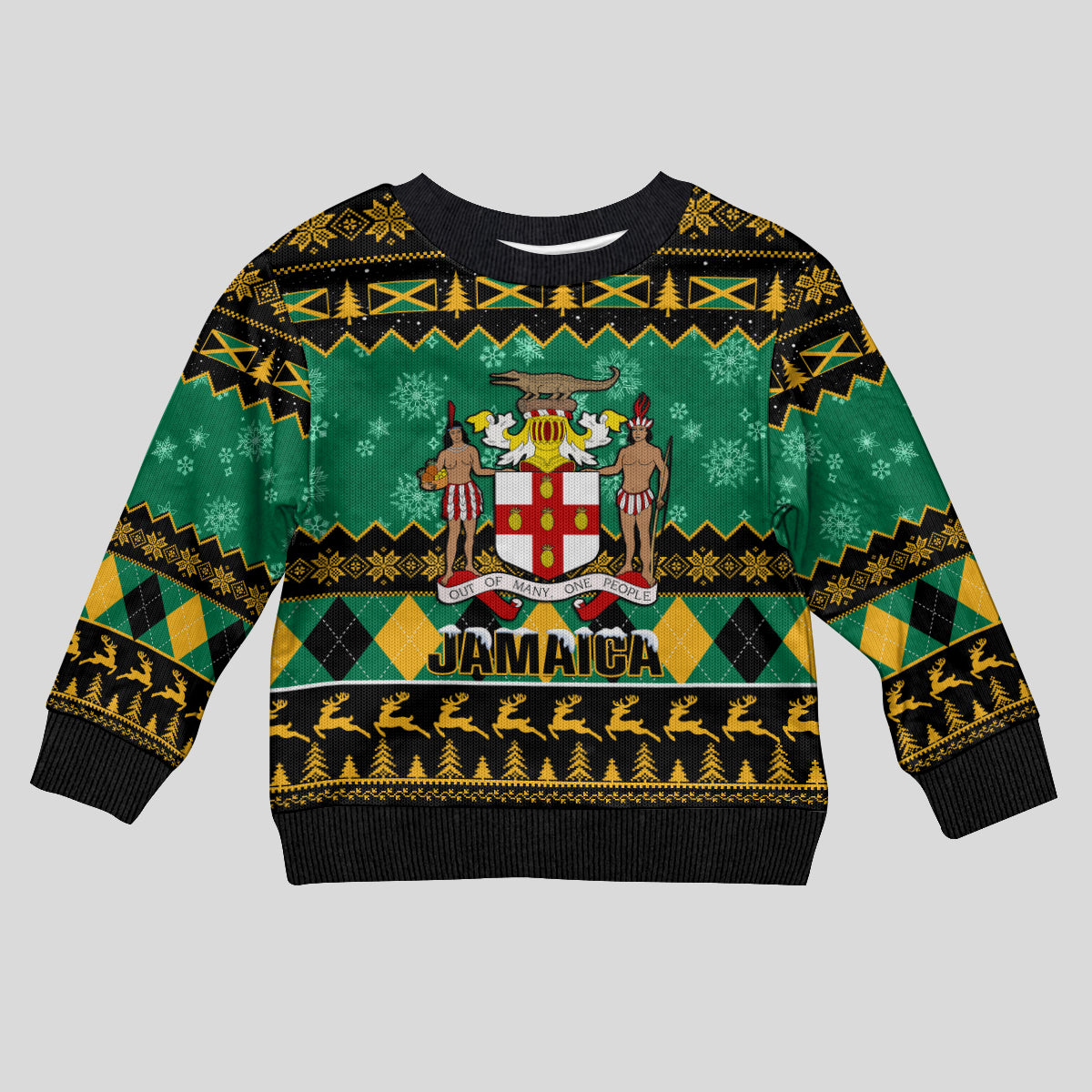 personalised-jamaica-christmas-kid-ugly-christmas-sweater-jamaican-coat-of-arms-xmas-vibes