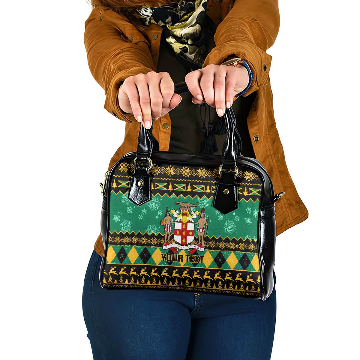 personalised-jamaica-christmas-shoulder-handbag-jamaican-coat-of-arms-xmas-vibes