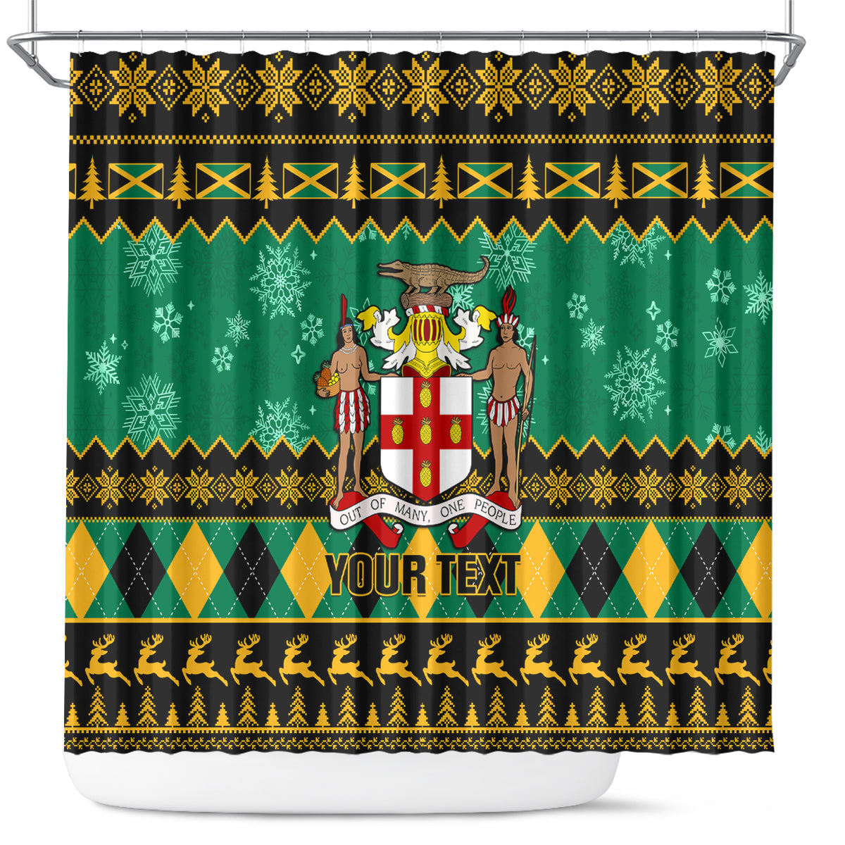 personalised-jamaica-christmas-shower-curtain-jamaican-coat-of-arms-xmas-vibes