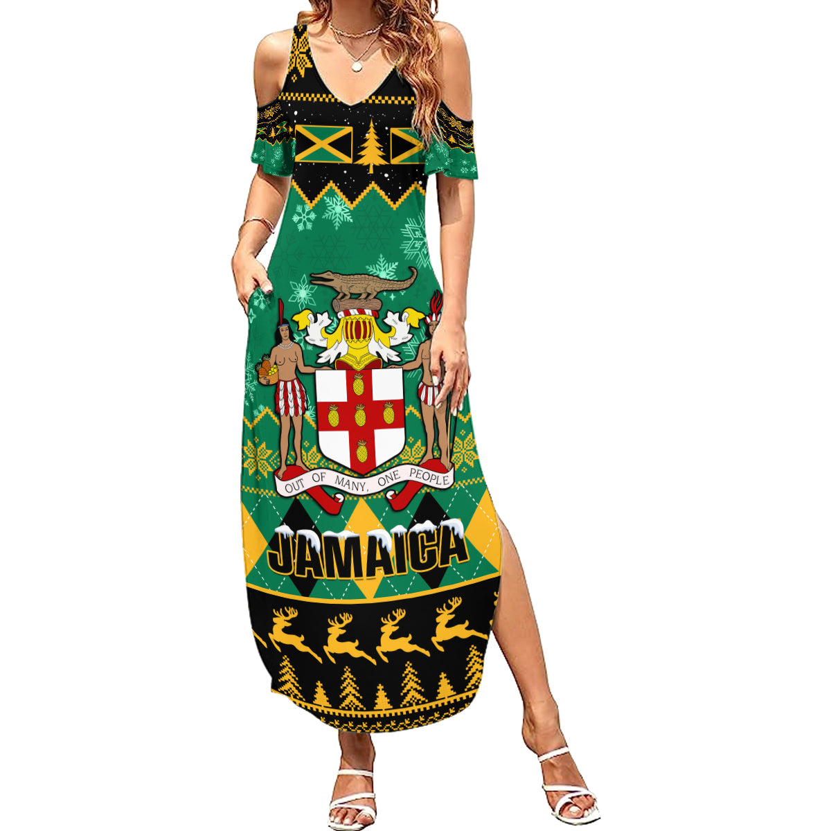 personalised-jamaica-christmas-summer-maxi-dress-jamaican-coat-of-arms-xmas-vibes