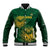 Custom South Africa Cricket Baseball Jacket Go Champions Proteas - Wonder Print Shop