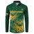 Custom South Africa Cricket Button Sweatshirt Go Champions Proteas - Wonder Print Shop