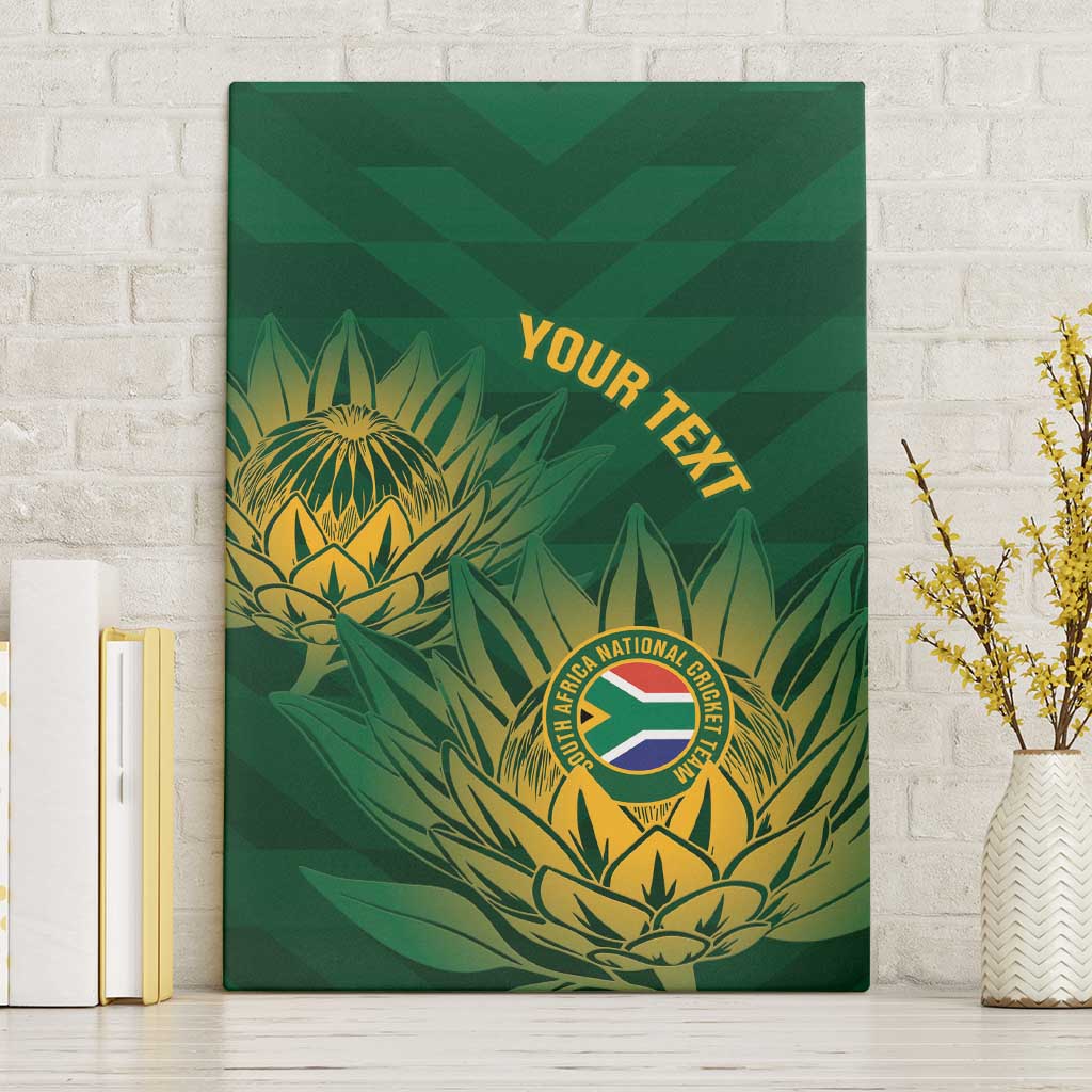 Custom South Africa Cricket Canvas Wall Art Go Champions Proteas - Wonder Print Shop