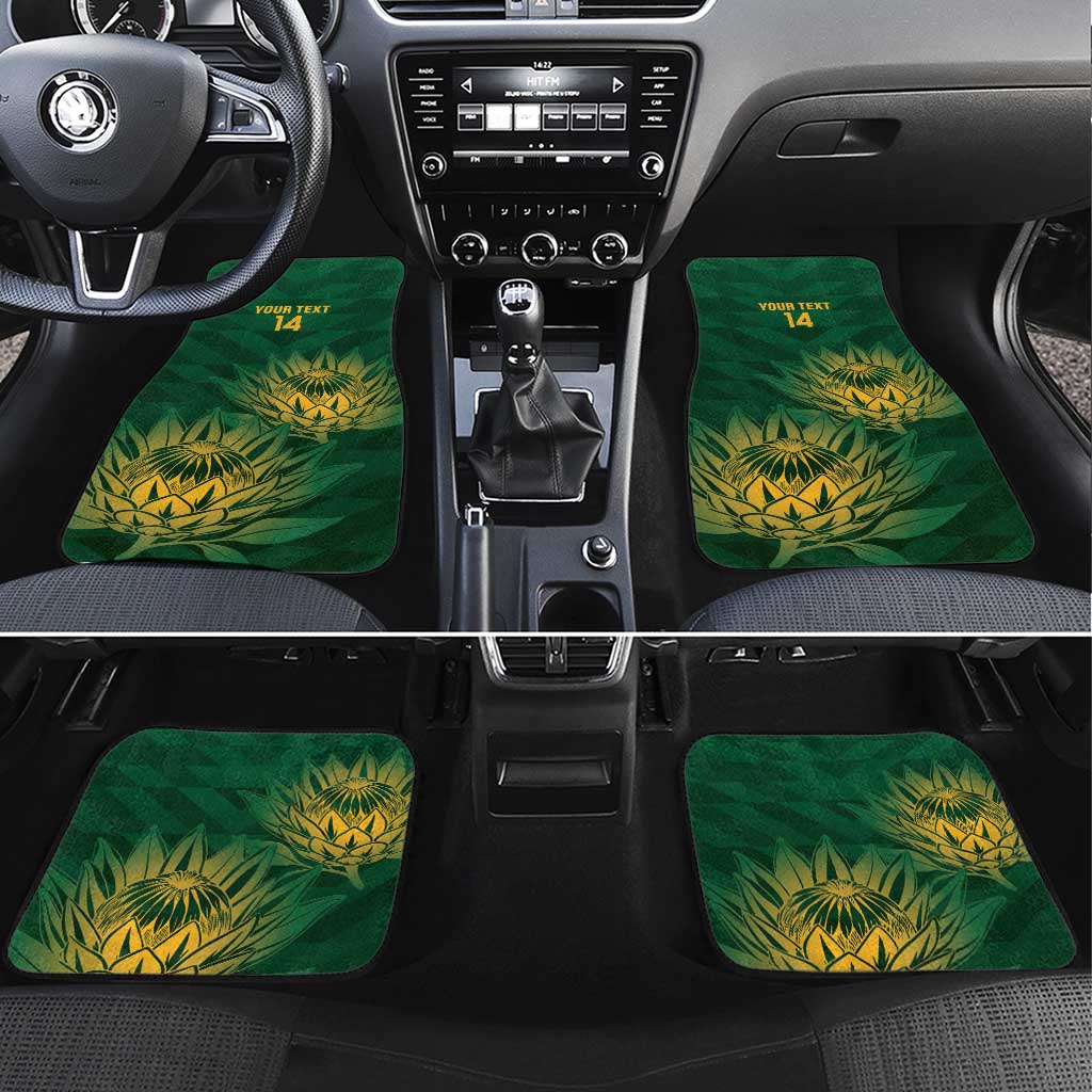 Custom South Africa Cricket Car Mats Go Champions Proteas - Wonder Print Shop