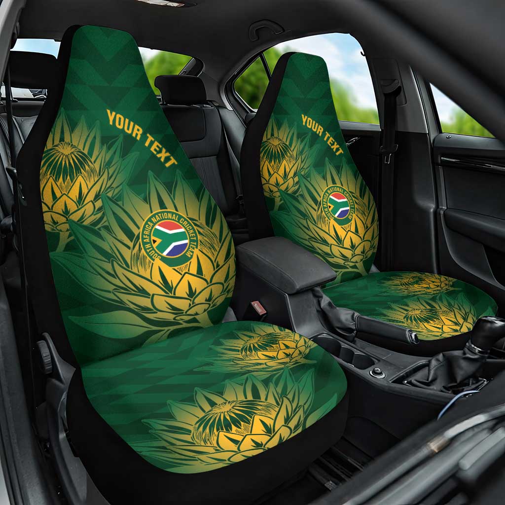 Custom South Africa Cricket Car Seat Cover Go Champions Proteas - Wonder Print Shop