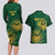 Custom South Africa Cricket Couples Matching Long Sleeve Bodycon Dress and Hawaiian Shirt Go Champions Proteas - Wonder Print Shop