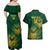 Custom South Africa Cricket Couples Matching Off Shoulder Maxi Dress and Hawaiian Shirt Go Champions Proteas - Wonder Print Shop