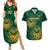 Custom South Africa Cricket Couples Matching Summer Maxi Dress and Hawaiian Shirt Go Champions Proteas - Wonder Print Shop