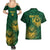 Custom South Africa Cricket Couples Matching Summer Maxi Dress and Hawaiian Shirt Go Champions Proteas - Wonder Print Shop