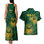 Custom South Africa Cricket Couples Matching Tank Maxi Dress and Hawaiian Shirt Go Champions Proteas - Wonder Print Shop