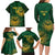 Custom South Africa Cricket Family Matching Long Sleeve Bodycon Dress and Hawaiian Shirt Go Champions Proteas - Wonder Print Shop