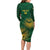 Custom South Africa Cricket Family Matching Long Sleeve Bodycon Dress and Hawaiian Shirt Go Champions Proteas - Wonder Print Shop