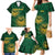 Custom South Africa Cricket Family Matching Mermaid Dress and Hawaiian Shirt Go Champions Proteas - Wonder Print Shop