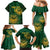 Custom South Africa Cricket Family Matching Mermaid Dress and Hawaiian Shirt Go Champions Proteas - Wonder Print Shop