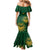 Custom South Africa Cricket Family Matching Mermaid Dress and Hawaiian Shirt Go Champions Proteas - Wonder Print Shop