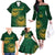 Custom South Africa Cricket Family Matching Off The Shoulder Long Sleeve Dress and Hawaiian Shirt Go Champions Proteas - Wonder Print Shop