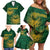 Custom South Africa Cricket Family Matching Off Shoulder Short Dress and Hawaiian Shirt Go Champions Proteas - Wonder Print Shop