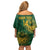 Custom South Africa Cricket Family Matching Off Shoulder Short Dress and Hawaiian Shirt Go Champions Proteas - Wonder Print Shop