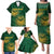 Custom South Africa Cricket Family Matching Puletasi and Hawaiian Shirt Go Champions Proteas - Wonder Print Shop