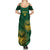 Custom South Africa Cricket Family Matching Summer Maxi Dress and Hawaiian Shirt Go Champions Proteas - Wonder Print Shop