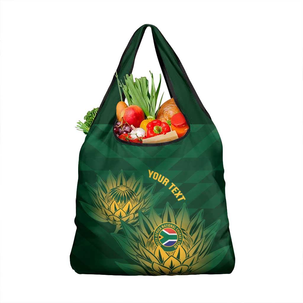 Custom South Africa Cricket Grocery Bag Go Champions Proteas