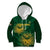 Custom South Africa Cricket Kid Hoodie Go Champions Proteas - Wonder Print Shop