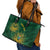 Custom South Africa Cricket Leather Tote Bag Go Champions Proteas - Wonder Print Shop