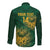 Custom South Africa Cricket Long Sleeve Button Shirt Go Champions Proteas - Wonder Print Shop