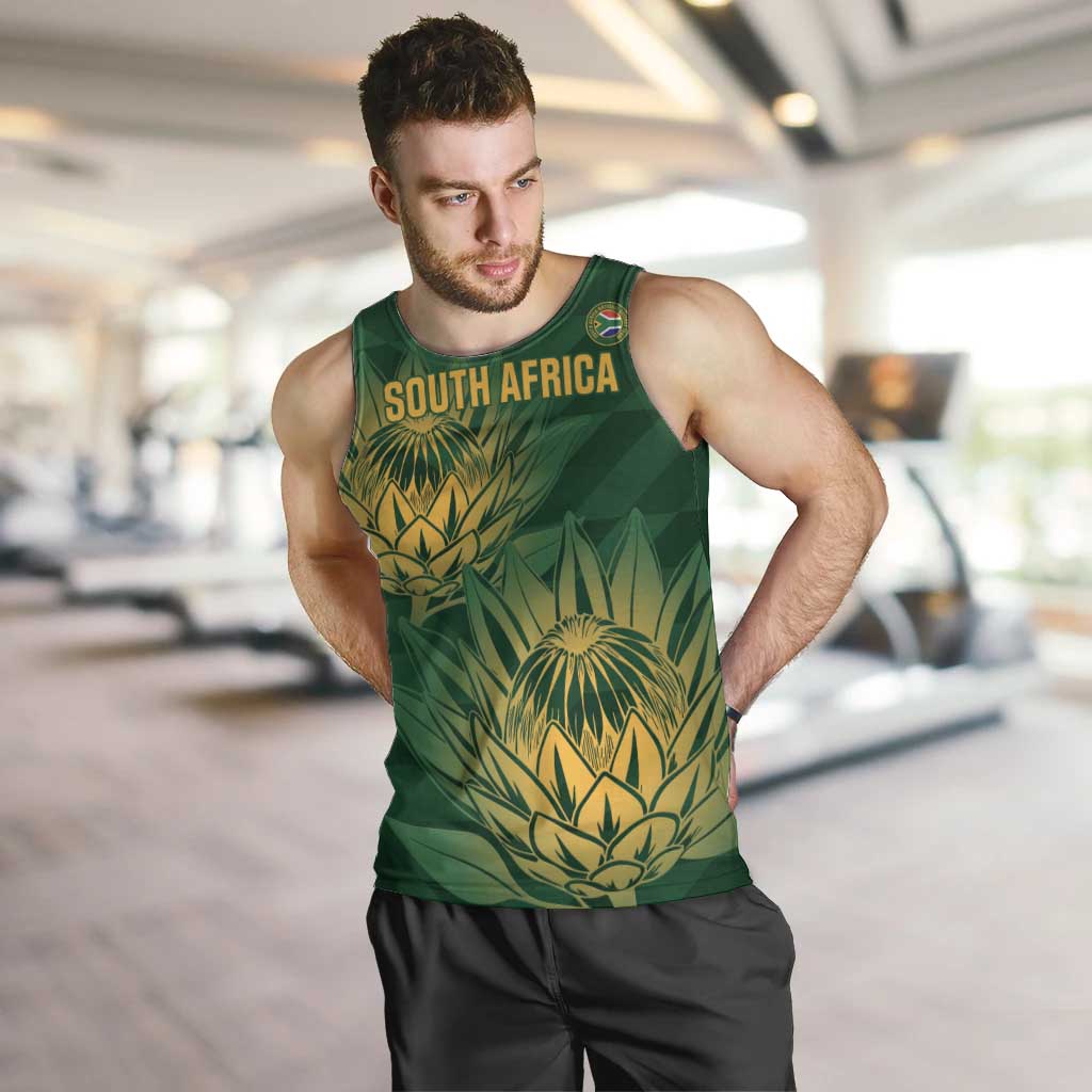 Custom South Africa Cricket Men Tank Top Go Champions Proteas