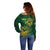 Custom South Africa Cricket Off Shoulder Sweater Go Champions Proteas - Wonder Print Shop