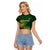 Custom South Africa Cricket Raglan Cropped T Shirt Go Champions Proteas