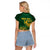 Custom South Africa Cricket Raglan Cropped T Shirt Go Champions Proteas