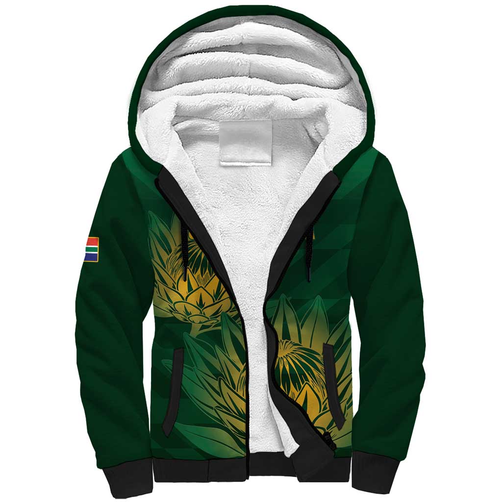 Custom South Africa Cricket Sherpa Hoodie Go Champions Proteas