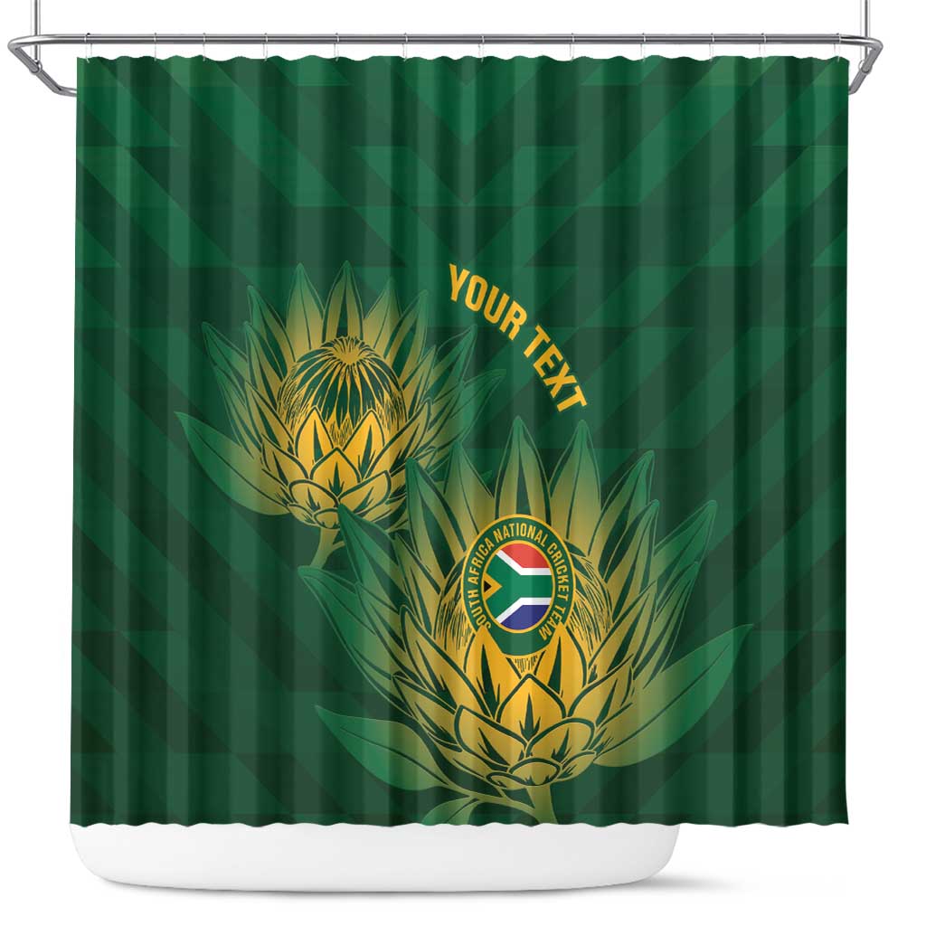 Custom South Africa Cricket Shower Curtain Go Champions Proteas