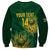 Custom South Africa Cricket Sweatshirt Go Champions Proteas