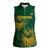 Custom South Africa Cricket Women Sleeveless Polo Shirt Go Champions Proteas