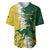 Custom Australia And South Africa Cricket Baseball Jersey Aussies Proteas Together - Wonder Print Shop