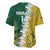 Custom Australia And South Africa Cricket Baseball Jersey Aussies Proteas Together - Wonder Print Shop