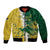 Custom Australia And South Africa Cricket Bomber Jacket Aussies Proteas Together - Wonder Print Shop