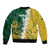 Custom Australia And South Africa Cricket Bomber Jacket Aussies Proteas Together - Wonder Print Shop