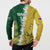 Custom Australia And South Africa Cricket Button Sweatshirt Aussies Proteas Together - Wonder Print Shop