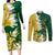 Custom Australia And South Africa Cricket Couples Matching Long Sleeve Bodycon Dress and Long Sleeve Button Shirt Aussies Proteas Together - Wonder Print Shop