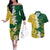 Custom Australia And South Africa Cricket Couples Matching Off The Shoulder Long Sleeve Dress and Hawaiian Shirt Aussies Proteas Together - Wonder Print Shop